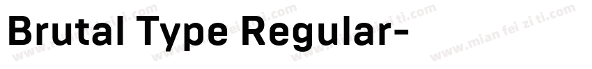 Brutal Type Regular字体转换